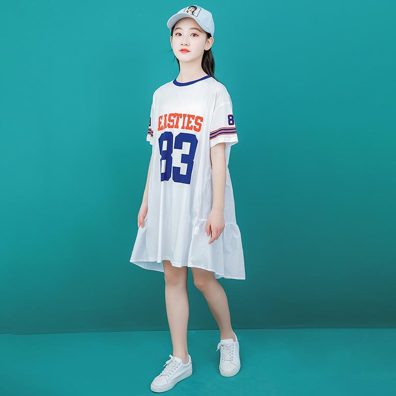 Đầm xòe phong cách thể thao bóng chày 2022 cho bé gái 15 tuổi