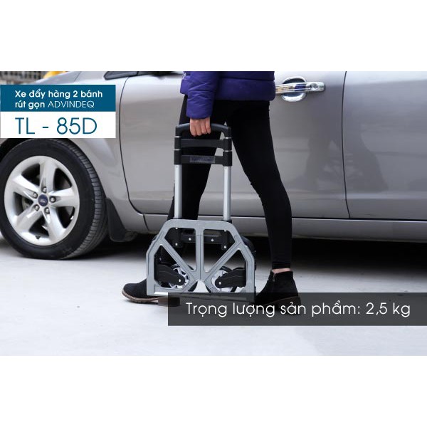 Xe đẩy hàng gấp gọn 2 bánh chở 85kg nhập khẩu ADVINDEQ TL-85D - bảo hành 12 tháng