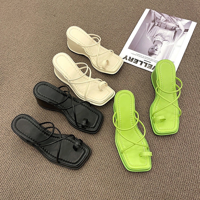 Giày Sandal Đế Dày Nâng Chiều Cao Kiểu Dáng Mới Dễ Phối Đồ Cho Nữ