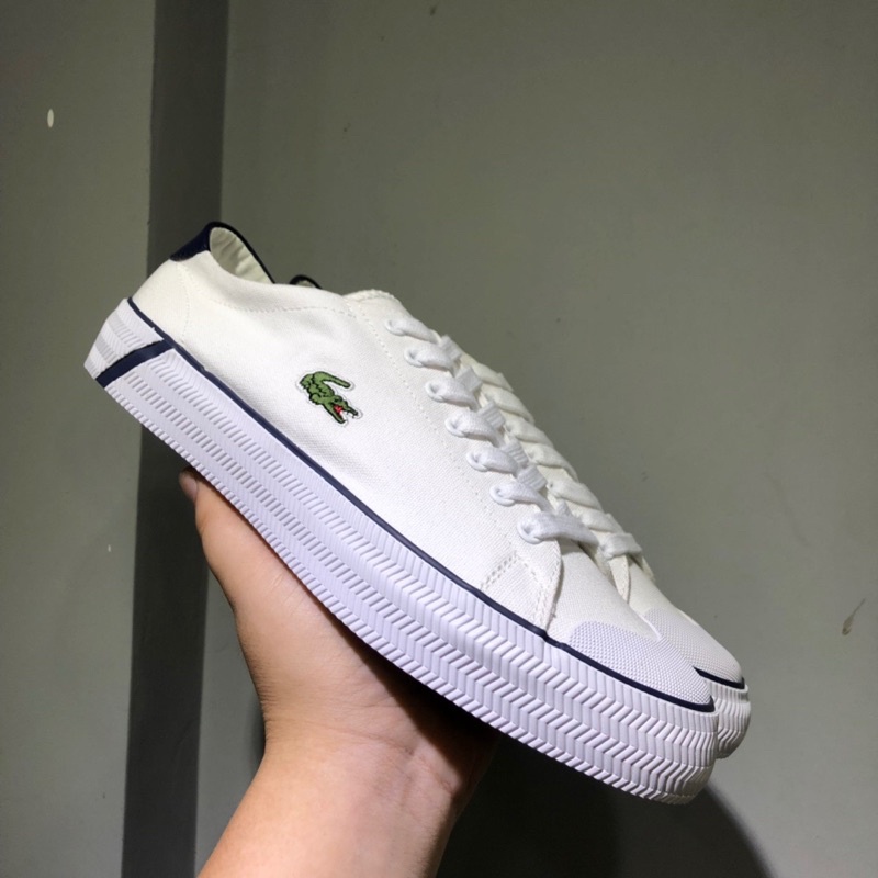 Giày thể thao cổ thấp Unisex thương hiệu Lacoste cao cấp thiết kế đơn giản dễ phối đồ