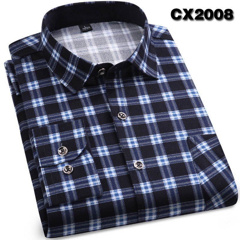 Áo Sơ Mi Nam Tay Dài Họa Tiết Kẻ Sọc Thời Trang Mới