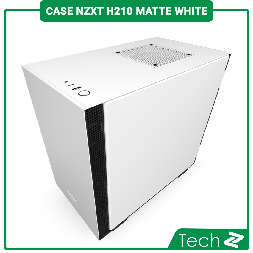 Vỏ case NZXT H210 MATTE WHITE (Mini Tower/Màu Trắng Đen)