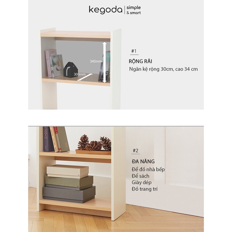 Kệ Gỗ Đa Năng 3 Tầng Thương Hiệu KEGODA