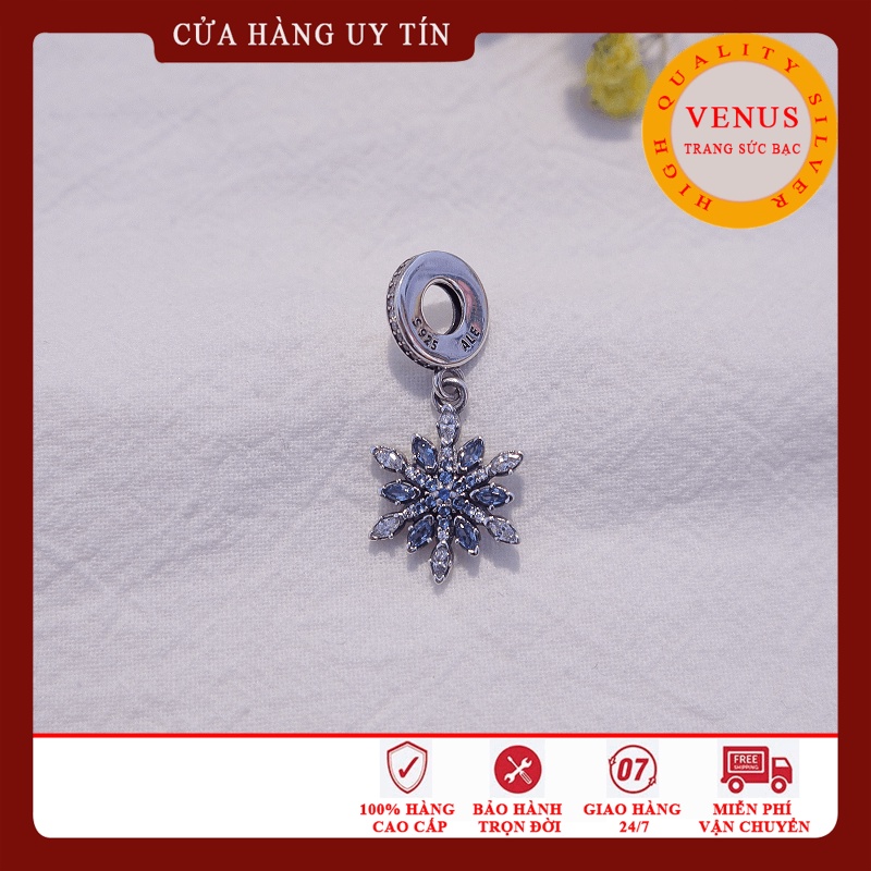 [Charm bạc 925 cao cấp] Charm treo bông tuyết- Mã sản phẩm VENUSBT