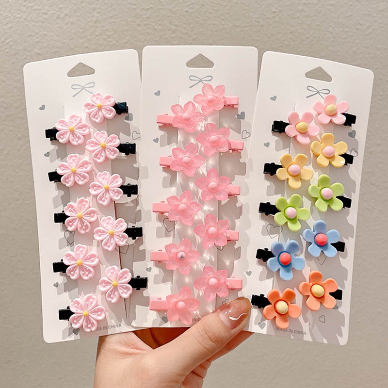 Set 10 Kẹp Tóc Nhỏ Hình Hoa Thời Trang