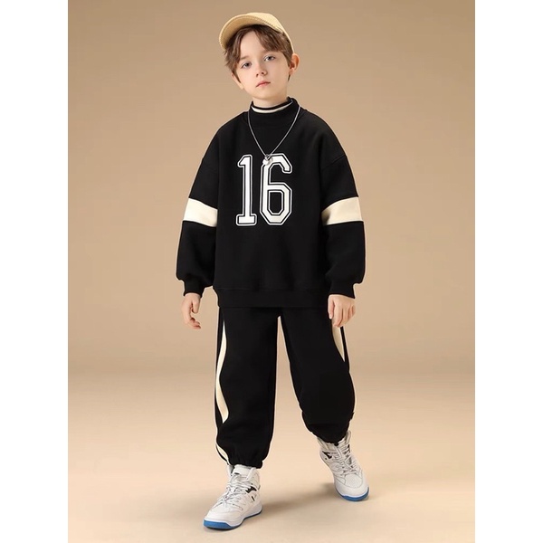 Bộ nỉ số 16 cá tính bé trai