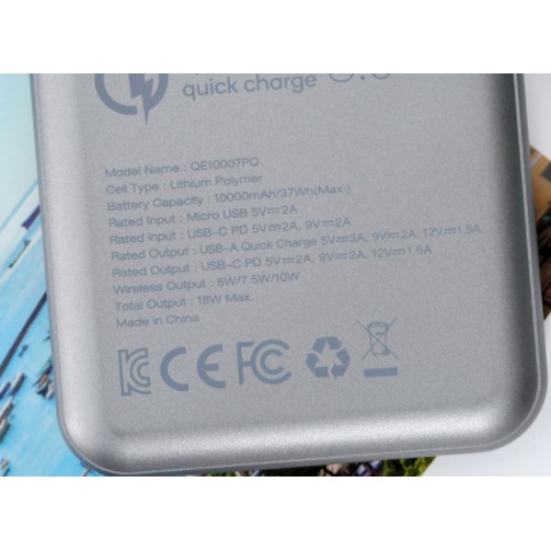 (Chính hãng) Pin sạc dự phòng không dây Polymer 10000mAh Type C PD QC3.0 Energizer  Xám