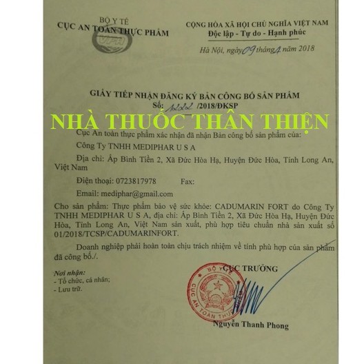 Cadumarin Fort – Hỗ trợ điều trị viêm gan, phục hồi chức năng gan, tăng cường giải độc gan (100 viên)