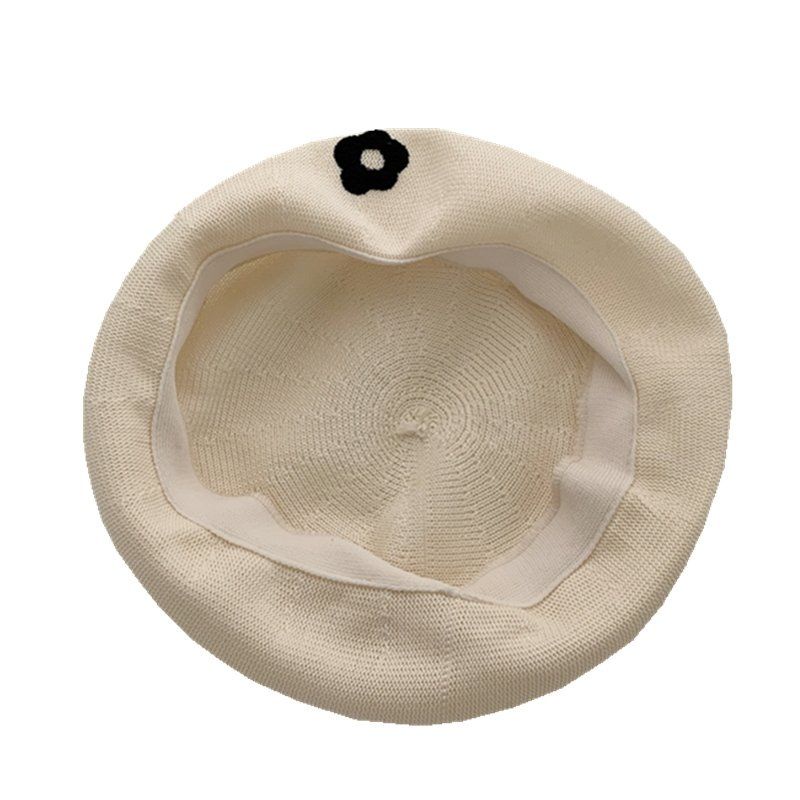 Mũ Beret Mỏng Đục Lỗ Thoáng Khí Phong Cách Retro Nhật Bản Cho Nữ