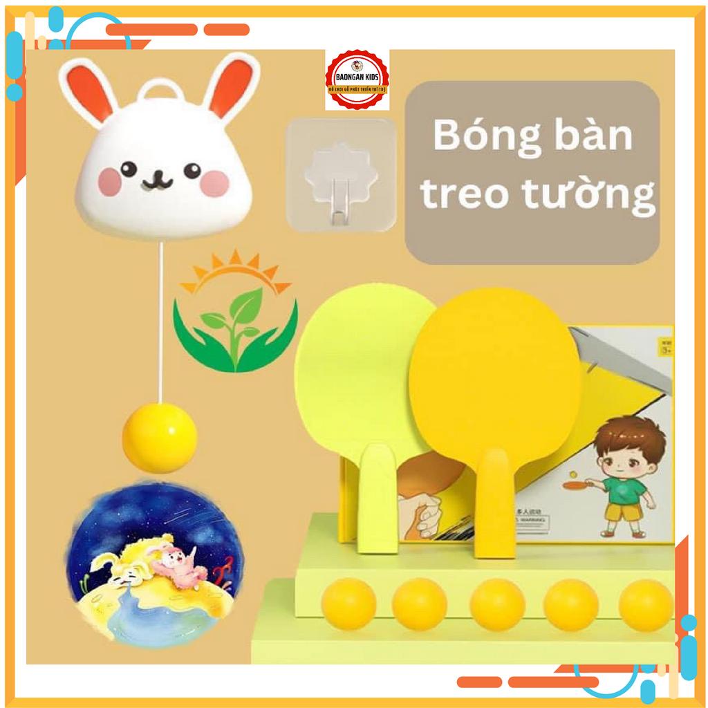 Bộ đồ chơi bóng bàn gắn treo tường luyện tập đánh bóng bàn vận động thể thao trong nhà tăng khả năng phản xạ cho bé