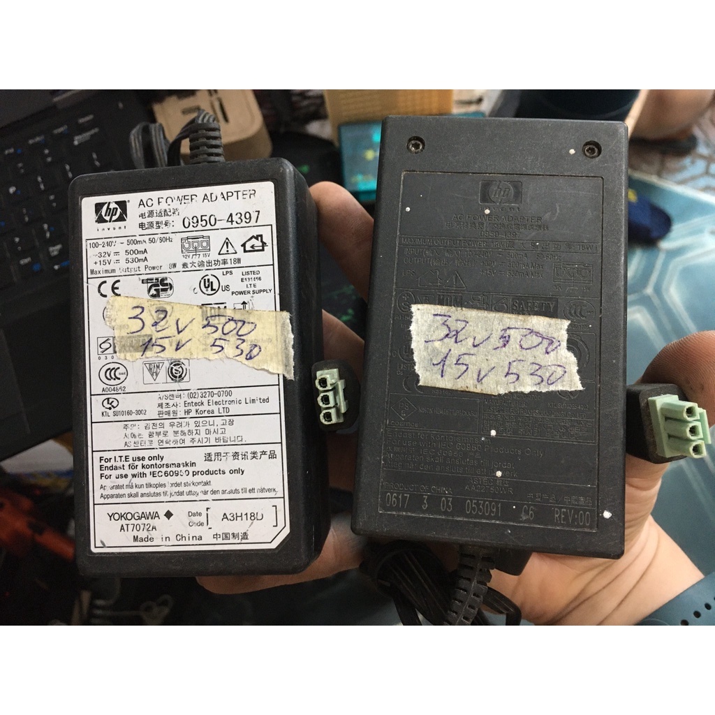 QUA SỬ DỤNG Adapter nguồn máy in scan HP 22v 455 32v 375 940 700 750 625 563 500 250 2500 / 15v 16V 625 500 533 530 ma