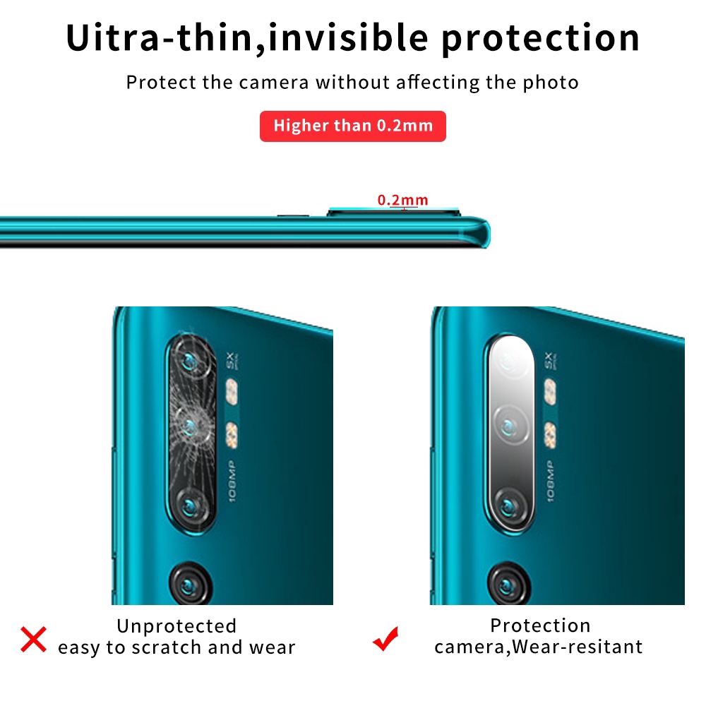 Kính Cường Lực Bảo Vệ Camera Sau Cho Xiaomi Redmi Mi Cc9 Note 8 Mi9 Pro 5 Plus 5g Mi5X Mi6X Cc9E