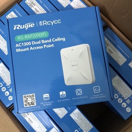 Bộ phát Wifi ốp trần hoặc gắn tường RUIJIE REYEE RG-RAP2200(F) - Hàng chính hãng - Bảo hành 3 năm