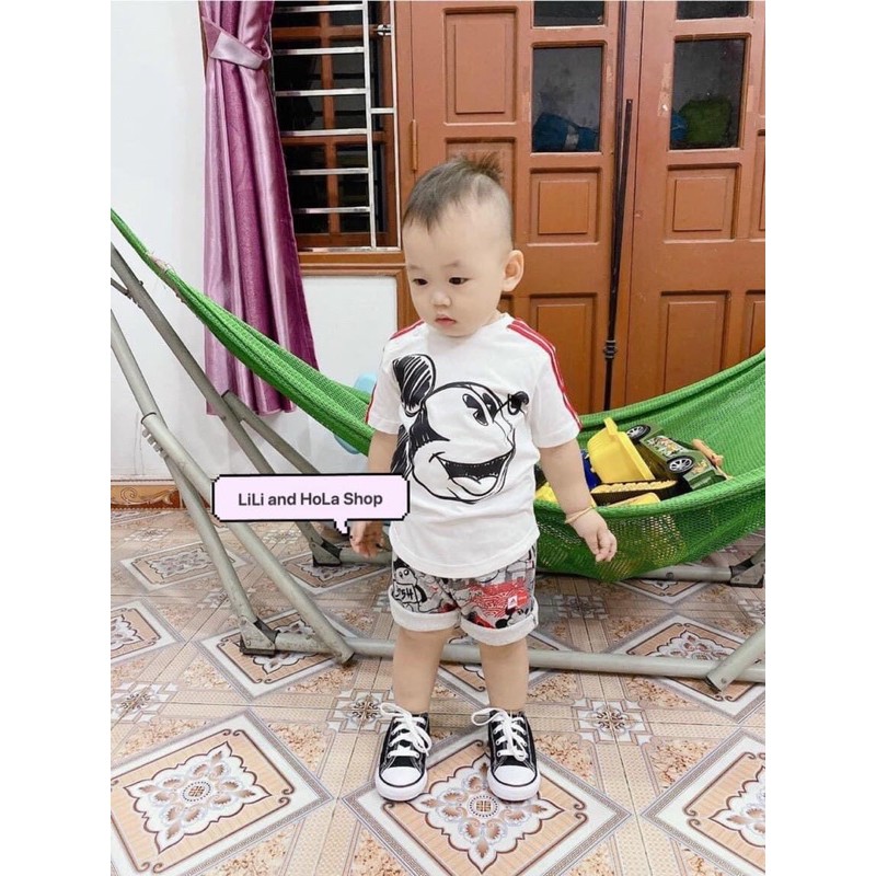 Set micky trắng bé trai