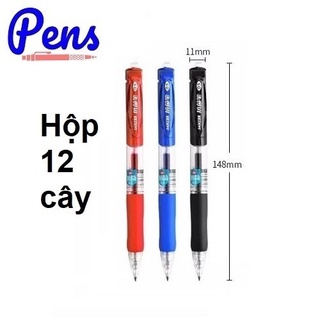 HỘP 12 Bút Gel Bấm Vỏ Kháng Khuẩn 0.5mm BAOKE | KJ11