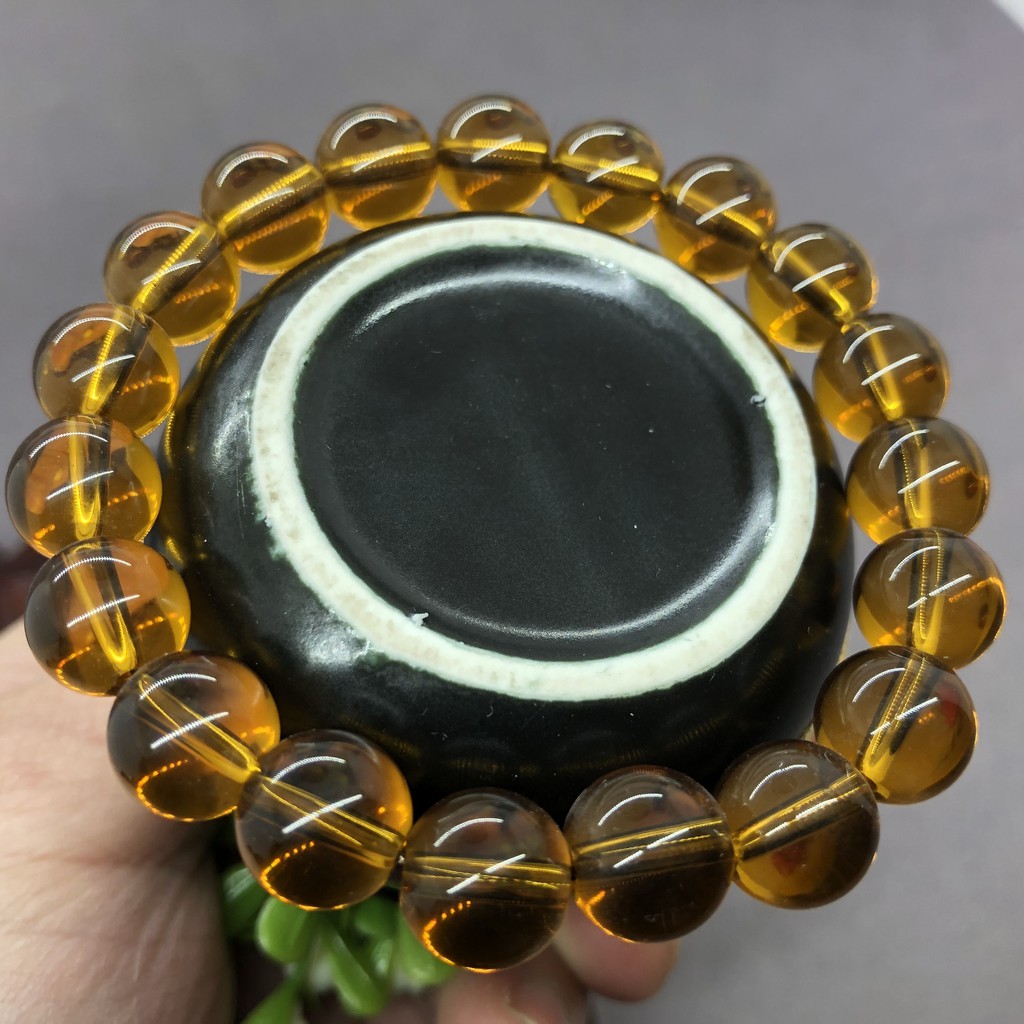 Vòng Tay Chuỗi Hạt Pha Lê Nâu 6 / 8 / 10 / 12mm charms