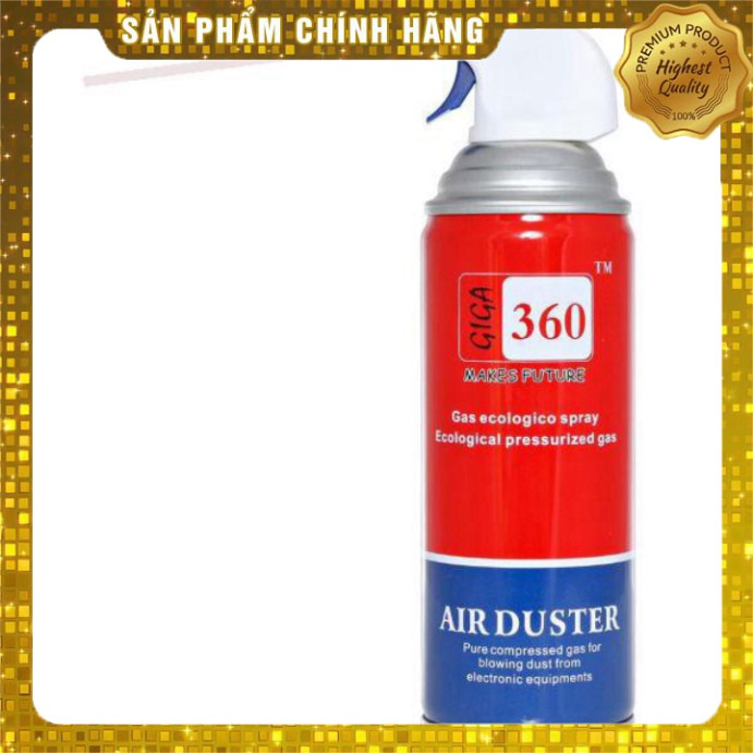 [Loại 1] Bình xịt bụi khí nén Air Duster vệ sinh Laptop Máy Tính - Nước Lau Giga 360.NLG