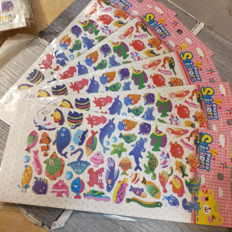 Sticker dán 3D Các Loài Động Vật Dưới Biển
