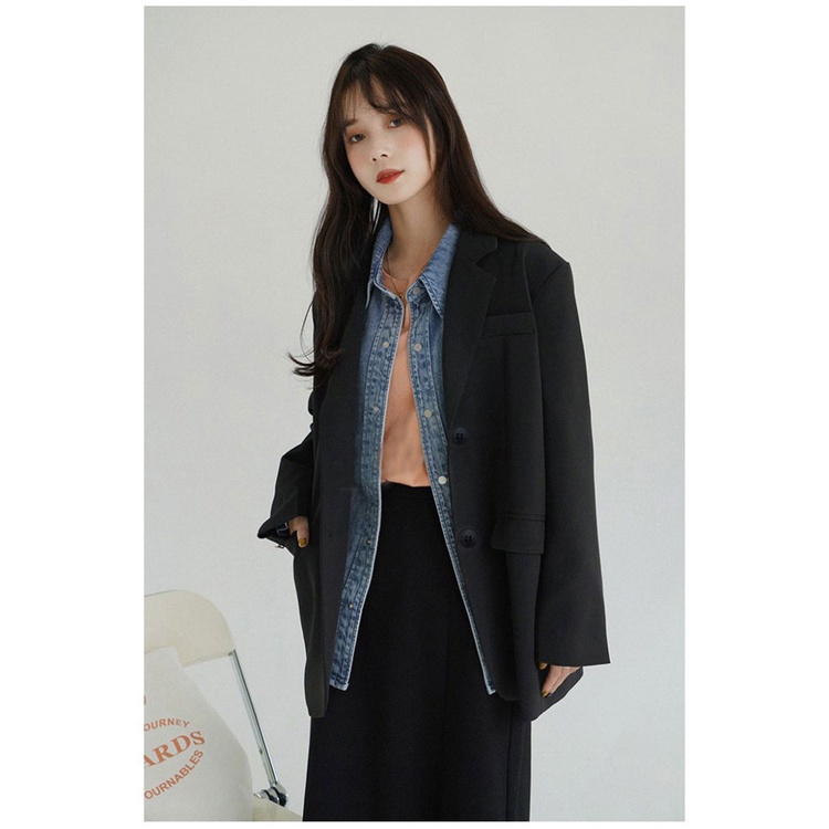 Áo khoác blazer dáng ôm kiểu Hàn Quốc thiết kế thời trang thu đông cho nữ