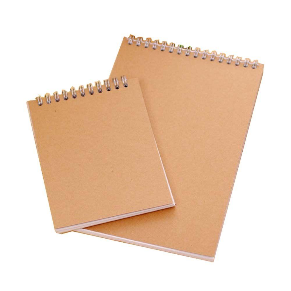 Rebuy1 sketchbook kaki a5 a6 bút chì vẽ cuộn xoắn ốc văn phòng phẩm bìa giấy kraft notepad