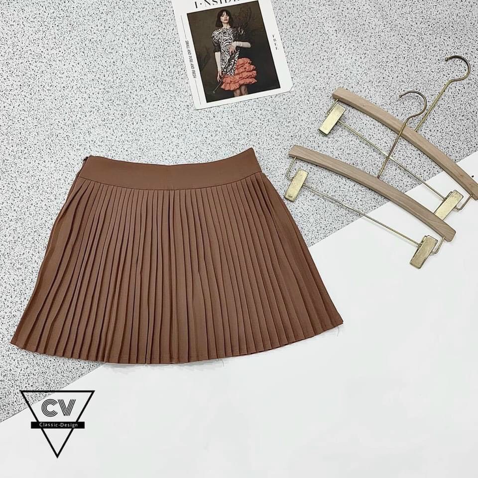 Chân váy xếp ly ngắn công sở lưng cao dáng xòe Hàn Quốc - CV200 | BigBuy360 - bigbuy360.vn