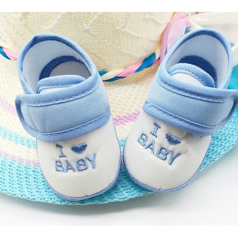 Giày tập đi Baby cho bé từ 3 tháng đến 15 tháng bằng vải có quai dán, đế chống trơn trượt bảo vệ đôi chân cho bé,TOGABO