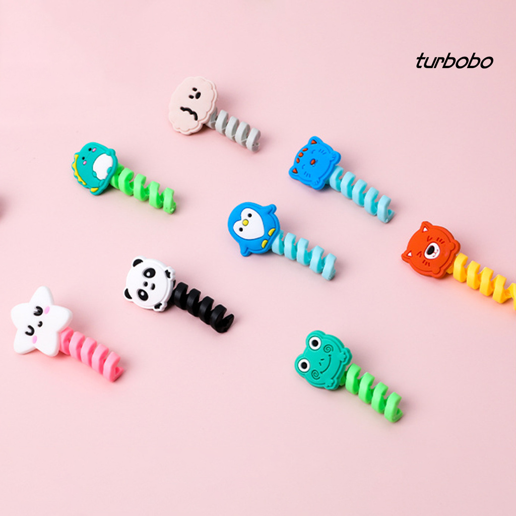 Set 2 Phụ Kiện Bảo Vệ Đầu Dây Cáp Sạc Hình Động Vật Xinh Xắn