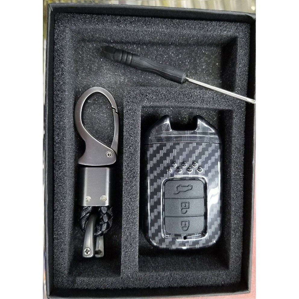 Ốp chìa khóa ô tô Honda City, Civic, CRV, HRV vân cacbon Cao Cấp