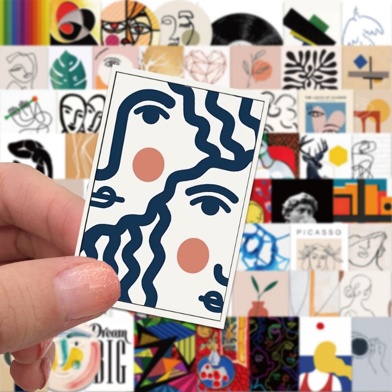Bộ 50 Sticker dán trang trí nón bảo hiểm, laptop, điện thoại, Vali MÃ ST2056