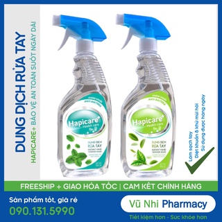 Chai xịt rửa tay kháng khuẩn 500ml hương trà xanh, nước rửa tay sát khuẩn cao cấp, xịt khử khuẩn Hapicare