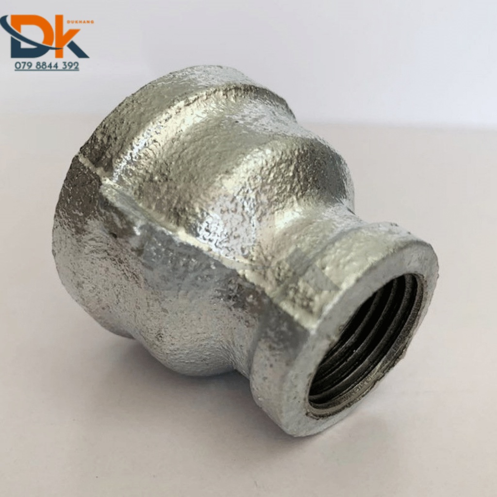 Bầu giảm ren trong sắt kẽm - Nối giảm 2 đầu ren trong