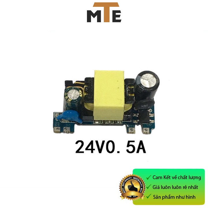 Mạch nguồn siêu mini 220V - 24V 0.5A 1 hàng chân - Module nguồn hạ áp cực nhỏ gọn thích hợp cho các dự án IOT