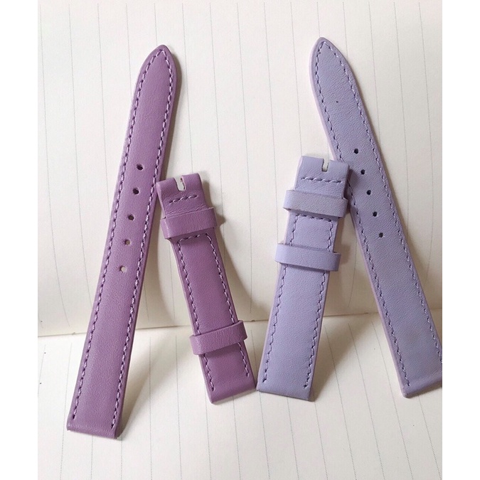 Dây da đồng hồ nữ da bò cao cấp size 8mm-10mm-12mm-14mm-16mm-18mm-20mm