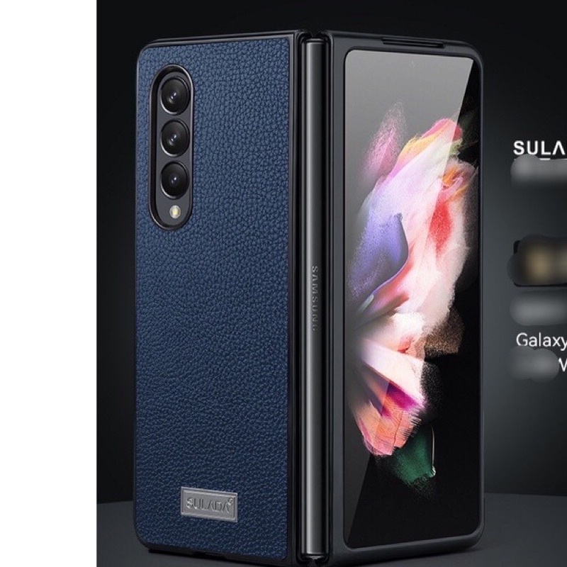 Ốp lưng Sulada Vân da cho Samsung Galaxy Z Fold 5, Flip 5, Z Fold 4, Z Fold 2, Z Fold 3 sang trọng, lịch lãm