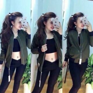 Áo khoác kaki bomber (nam và nữ)