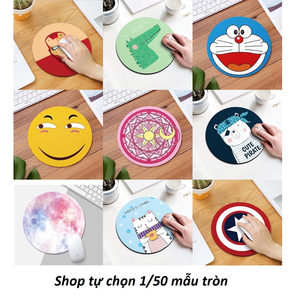 Lót chuột hình dolla 21x26 pad chuột chất liệu vải bền, đáy cao su siêu đẹp
