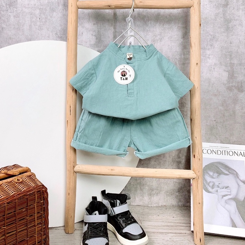 Bộ quần áo, Sét ĐŨI cực mát cho bé trai 7-20kg