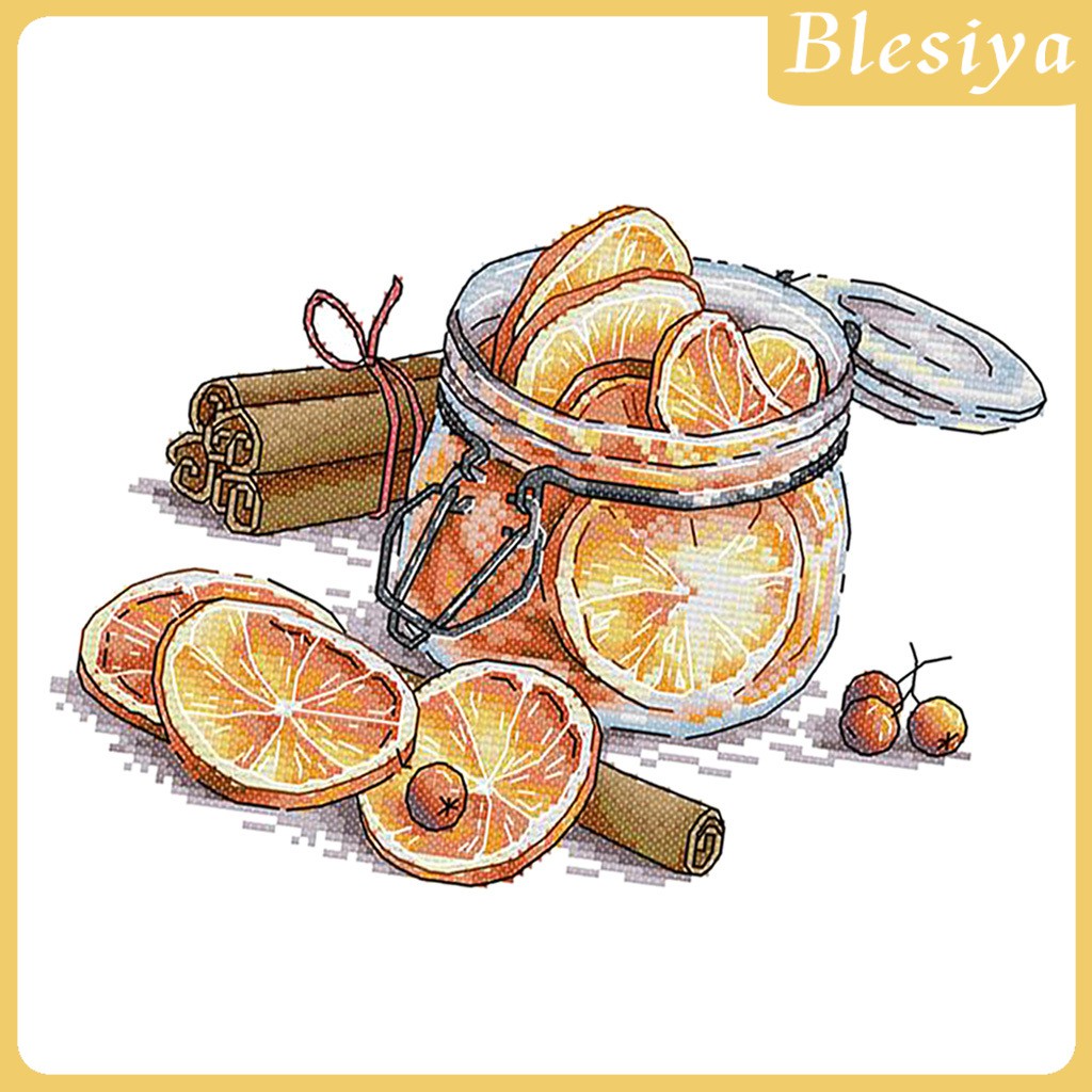 Bộ dụng cụ làm tranh thêu chéo hình quả chanh cho người lớn