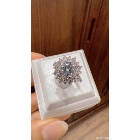 Nhẫn đá cao cz sang chảnh bạc chuẩn đẹp xuất sắc