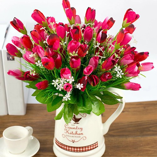 1 bó 15 bông tulip giả