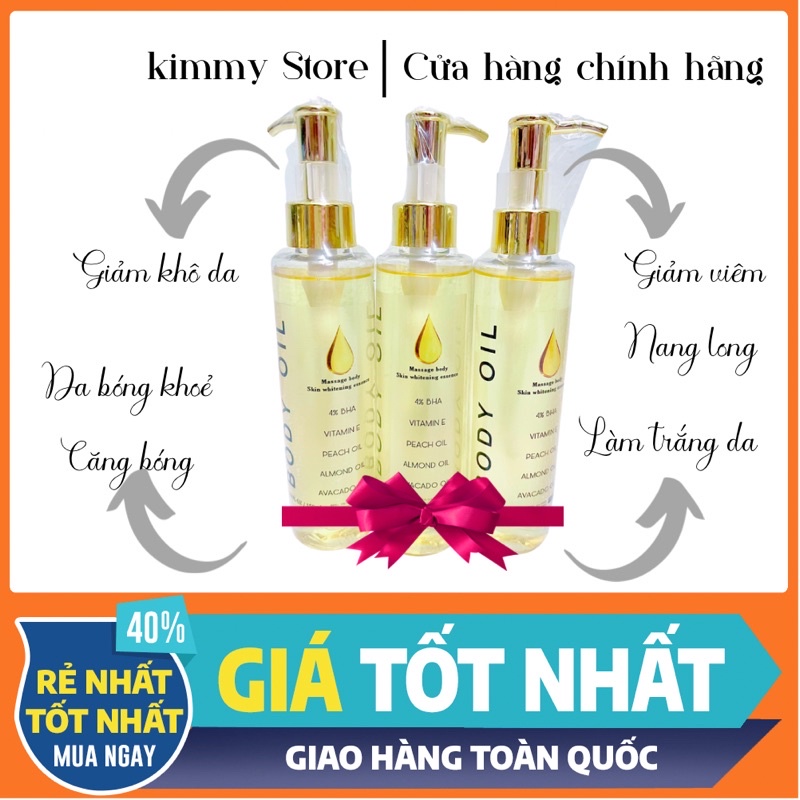 Body oil 4% BHA - dầu dưỡng da body chai 150ml