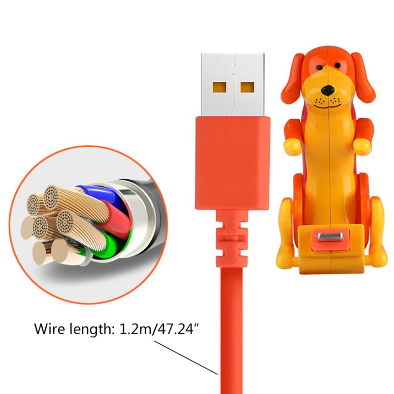 char White Orange USB -Lightning Humping Spot Dog Data Charging Cable Line for -iphone -airpods -IPAD air mini 12.9