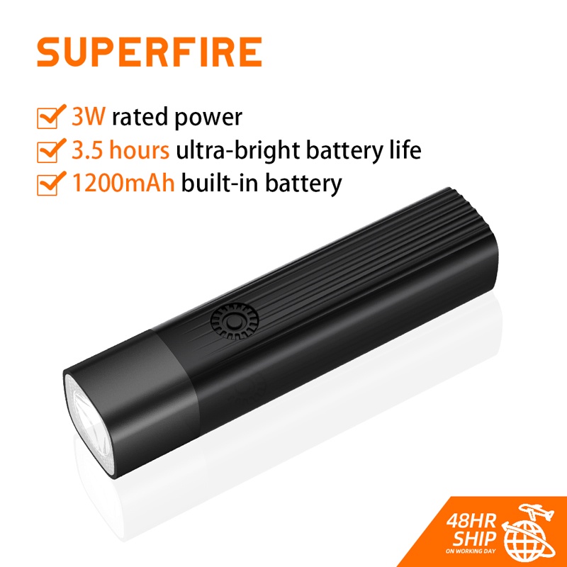Đèn pin mini SUPERFIRE S35 sạc nhanh 2 trong 1 tiện lợi chất lượng cao