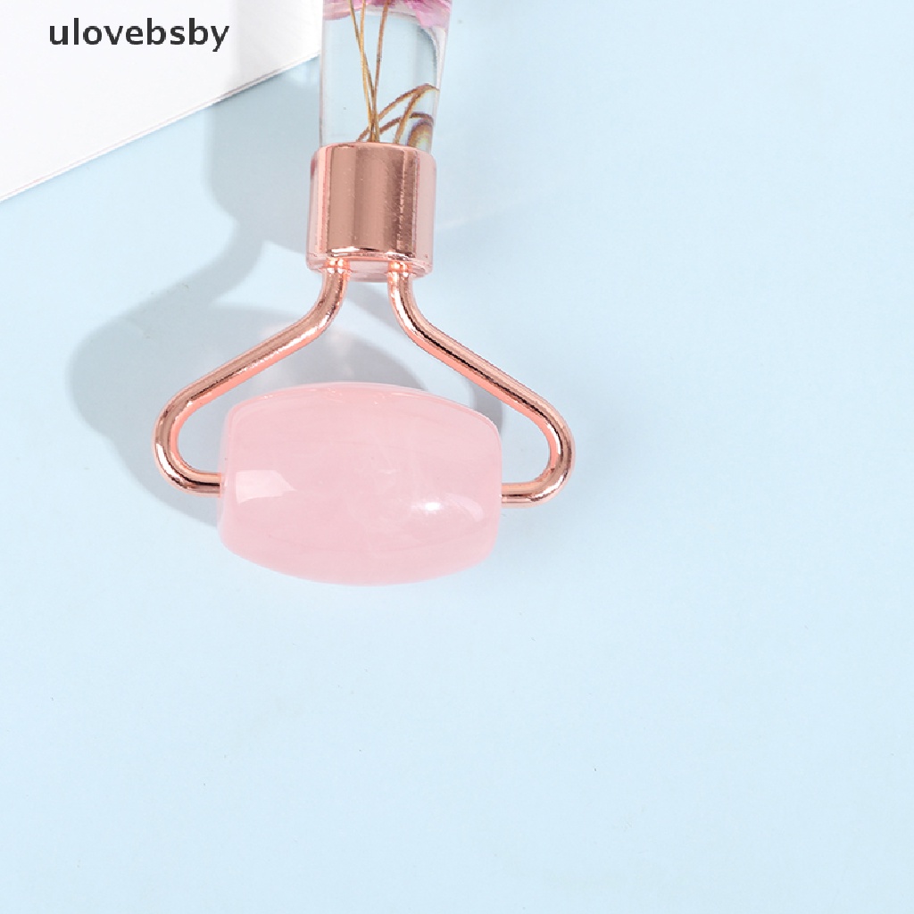 Cây Lăn Massage Mặt Bằng Đá Thạch Anh Hồng Thạch Anh Hồng Nâng Cơ Giảm Nếp Nhăn