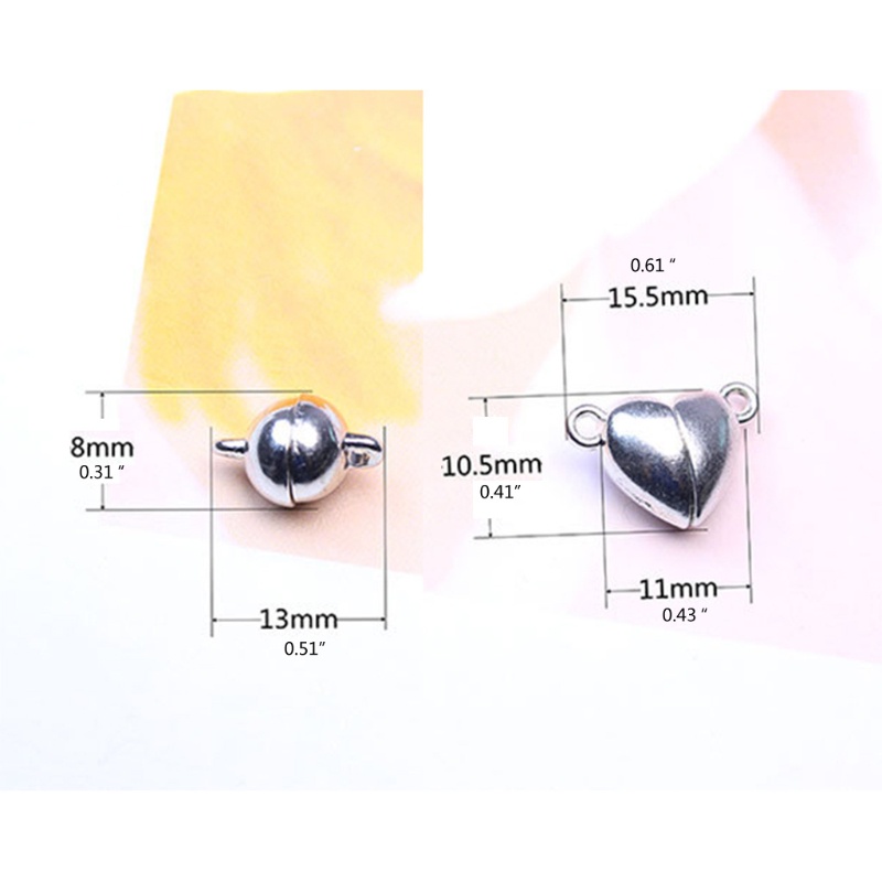 Set 20 hạt nam châm hình trái tim/ tròn nhỏ 10MK dùng làm trang sức thủ công