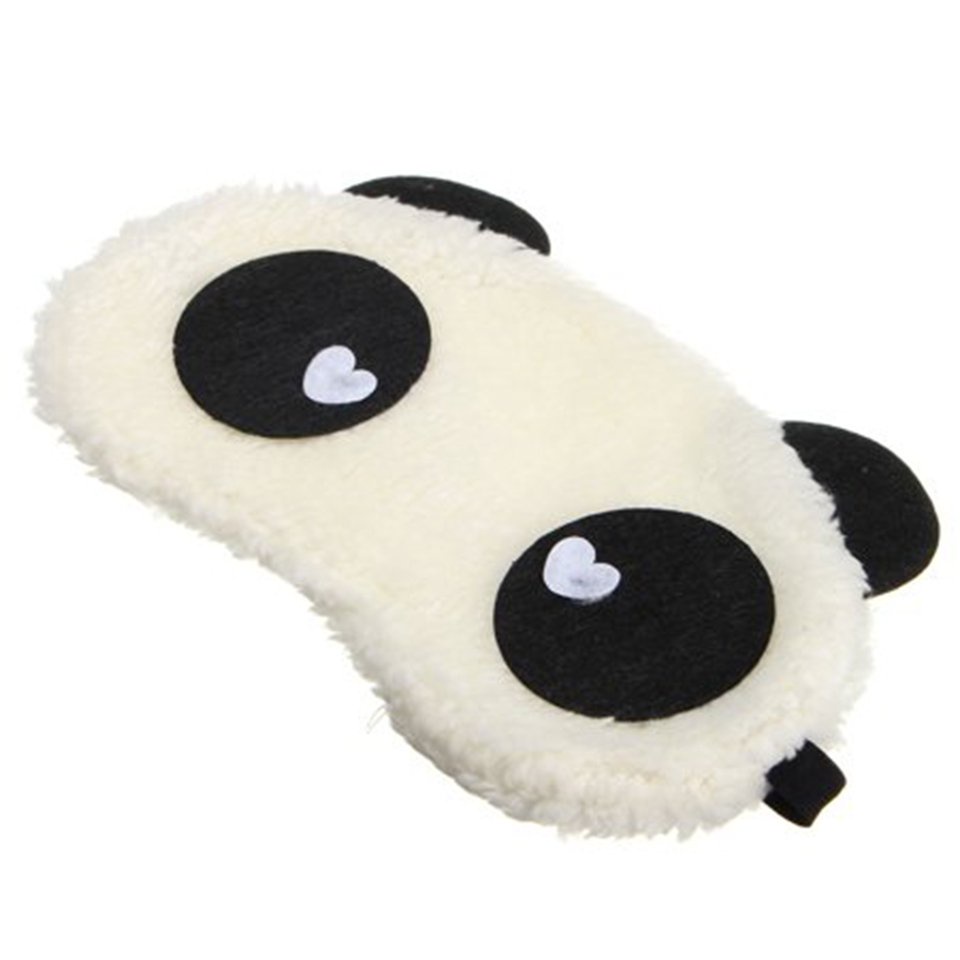 Mặt nạ ngủ mắt gấu trúc dễ thương Travel Aid Cotton Soft Blinder Blindfold Shade Cover