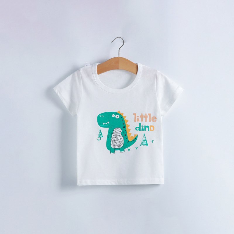 ÁO THUN COTTON CHO BÉ TRAI BÉ GÁI MẪU LITTLE DINO