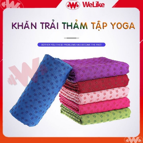 Khăn trải thảm tập yoga (tặng kèm túi dựng) hỗ trợ tập yogawelike
