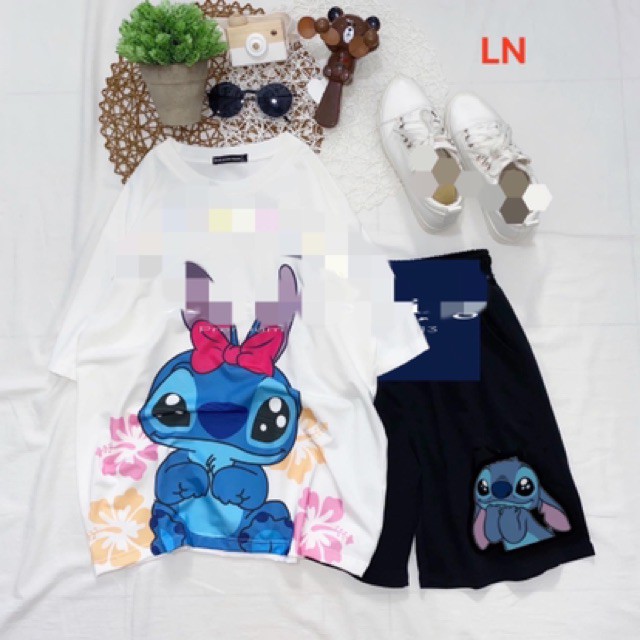 Sét Áo thỏ đeo nơ + quần đùi LN12