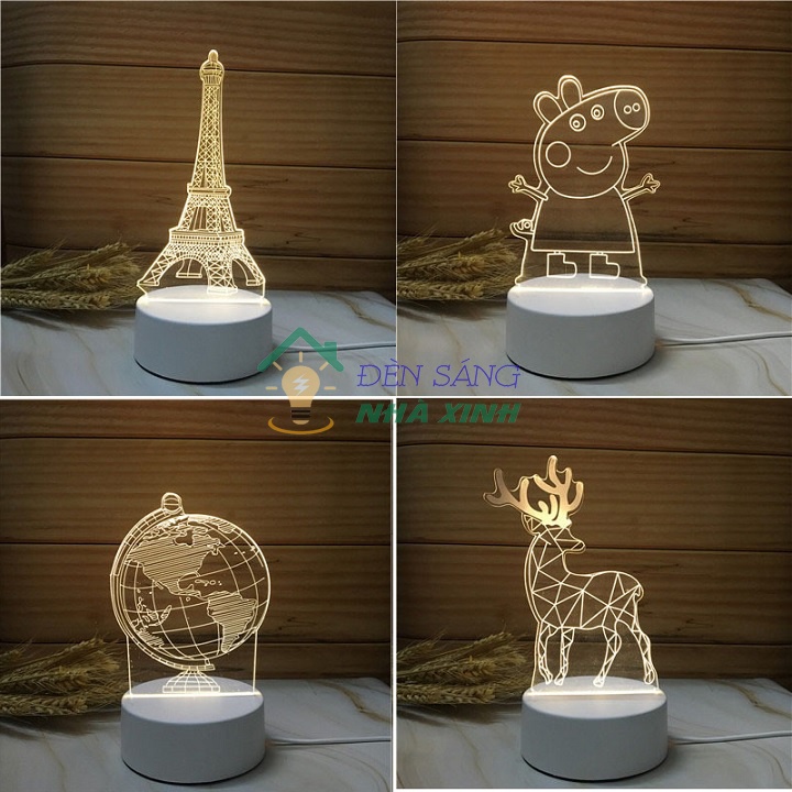 Đèn để bàn trang trí 3D nhiều mẫu mã, đèn ngủ LED để bàn trang trí phòng khách, phòng ngủ, quán trà, coffee, bền, rẻ,lạ
